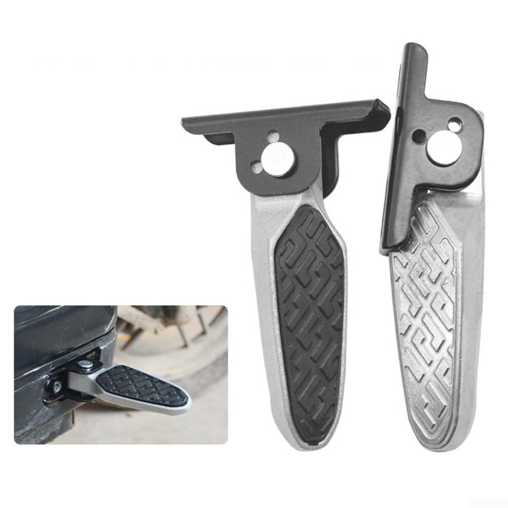 Aluminum Alloy Foldable Motorcycle Foot Pegs With Nonslip Rubber Grip For Motorbike And Scooter 9001264548889
