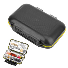 Boîte de rangement grande capacité pour accessoires de pêche avec interrupteur coulissant intégré, protection étanche et serrure haute