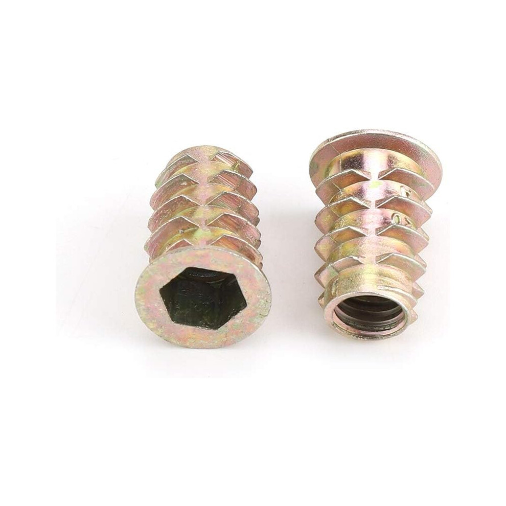 Soft Woods Reinforcement, Zinc Alloy Threaded Insert Nuts With Precision-Machined Internal Threads For Seamless Assembly 9454554097695