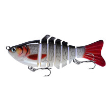 Bionic Fishing Lure, 7 Segment Multi-Jointed Body, 3D Realistic Eyes Pearl Powder Coating, High Simulation Fishing Lure for Bass, Freshwater And Saltw