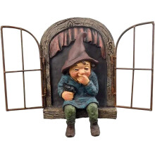 Compagno delle fiabe: Gnomo da giardino dipinto a mano, regalo unico, statuetta decorativa per patio, cortile, prato, portico, colori che non