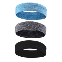 Faixa de cabeça esportiva antiderrapante, elástica, confortável, de secagem rápida, ideal para exercícios, ioga, corrida e ciclismo. Absorve a