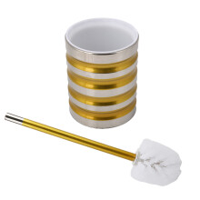 Escova de vaso sanitário e suporte eficientes, com cabeças de escova substituíveis para uma higiene ideal, montagem na parede para um banheiro