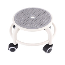 Sgabello con ruote, sedile girevole compatto per casa e ufficio, design robusto, scorrimento fluido, struttura traspirante.