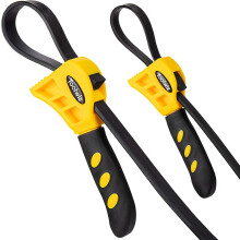 Kit de clés à sangles en caoutchouc durable, ensemble antidérapant de 2 pièces pour filtre à huile, ouverture de bocaux et plus encore, offre