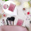 PU Leather Makeup Mirror For Women, Magnifying Mirror, Handheld Foldable Design, Pink, 2Pcs 4