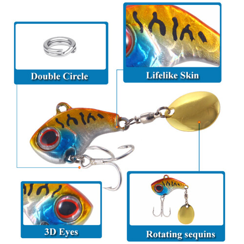 Δολώματα Tail Spinner, Μεταλλικά δολώματα ψαρέματος με λαβρακι, Δόλωμα Long Cast για 2