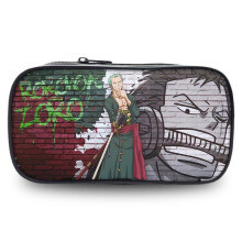 (1)One Piece Ruffy Anime Stampato Studente Singolo Strato Cancelleria Stoccaggio Matite Sacchetto
