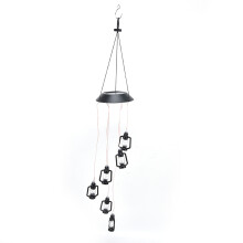 Guirlandes lumineuses solaires suspendues pour éclairage décoratif extérieur, carillons éoliens faciles à installer qui embellissent jardins et