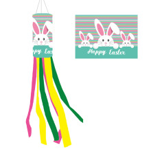 Easter Decorations Windsock For Spring Festival Polyester Outdoor Hanging Decor Resistant Windsocks With Vibrant Bunny Designs Suitable For Garden Por