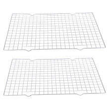 Set of 2 Stainless Steel Cooling Racks Rustproof Oven Safe Baking Trays for Bacon Camping Kitchen