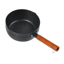 NonStick Milk Pan 18cm Black Small Cooking Pot for Instant Noodles and Soup