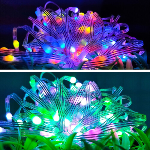 Φωτιστικά σχοινιού RGB Dream Color, πολύχρωμες διακοσμήσεις DIY για εσωτερικούς και 2