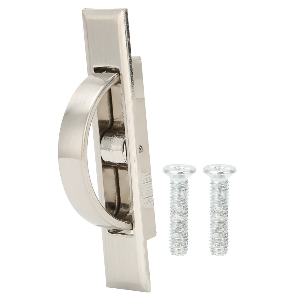 Zinc Alloy Hidden Handle Invisible Drawer Pull Rotating Grip Flush Edge Sliding Pocket Door Hardware With Brushed Texture And Corrosion Resistance 9454554101286