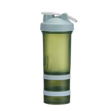 Dynamisk shakerkopp, dobbel miksingteknologi - inspirerende sitater, 450 ml, BPA-fri og tåler oppvaskmaskin, for fitnessyoga