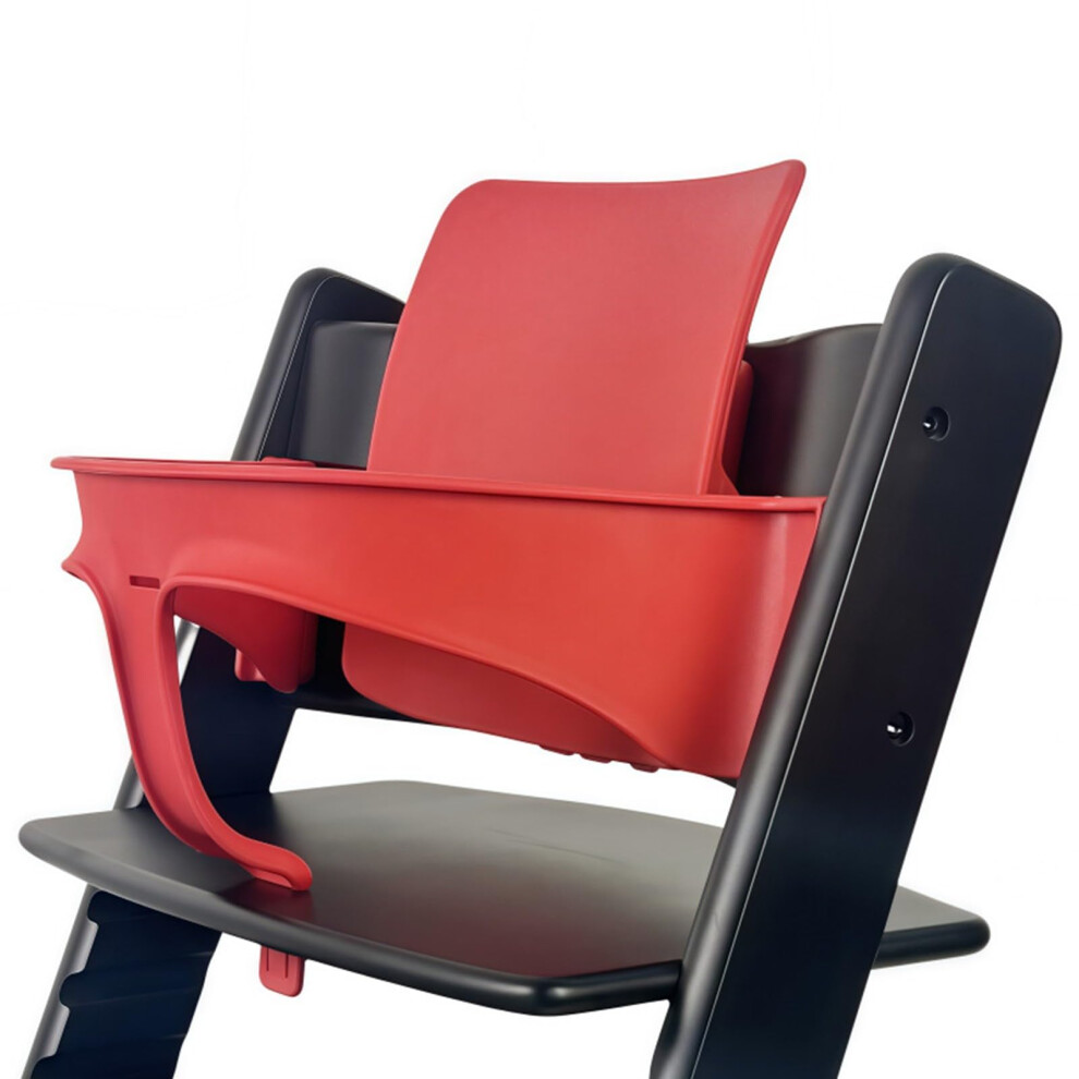 Adjustable Baby Dining Chair Guardrail with Ergonomic Backrest for Toddler Feeding and Learning, Red Set