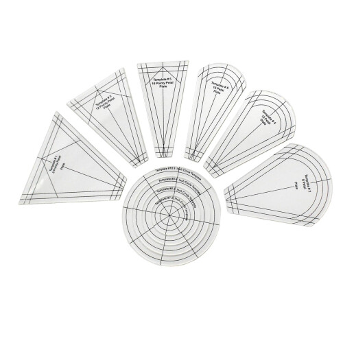 Quilting Ruler Set 10 Pcs Acrylic Patchwork Templates for Sewing and Crafting Projects