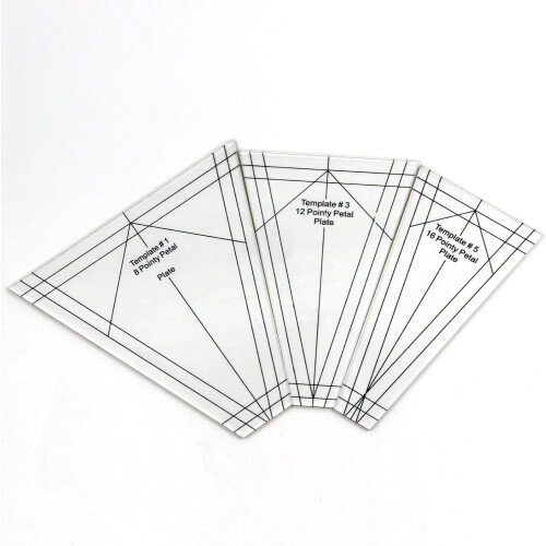 Quilting Ruler Set 10 Pcs Acrylic Patchwork Templates for Sewing and Crafting Projects 1