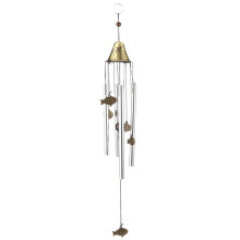 Décoration suspendue polyvalente, carillon éolien aux sonorités apaisantes avec clochettes décoratives pour terrasse et jardin.