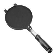 NonStick Aluminum Egg Roll Pan with Handle, DoubleSided Tortilla and Taco Maker, 6.8 Inch Grid for Stove Cooking