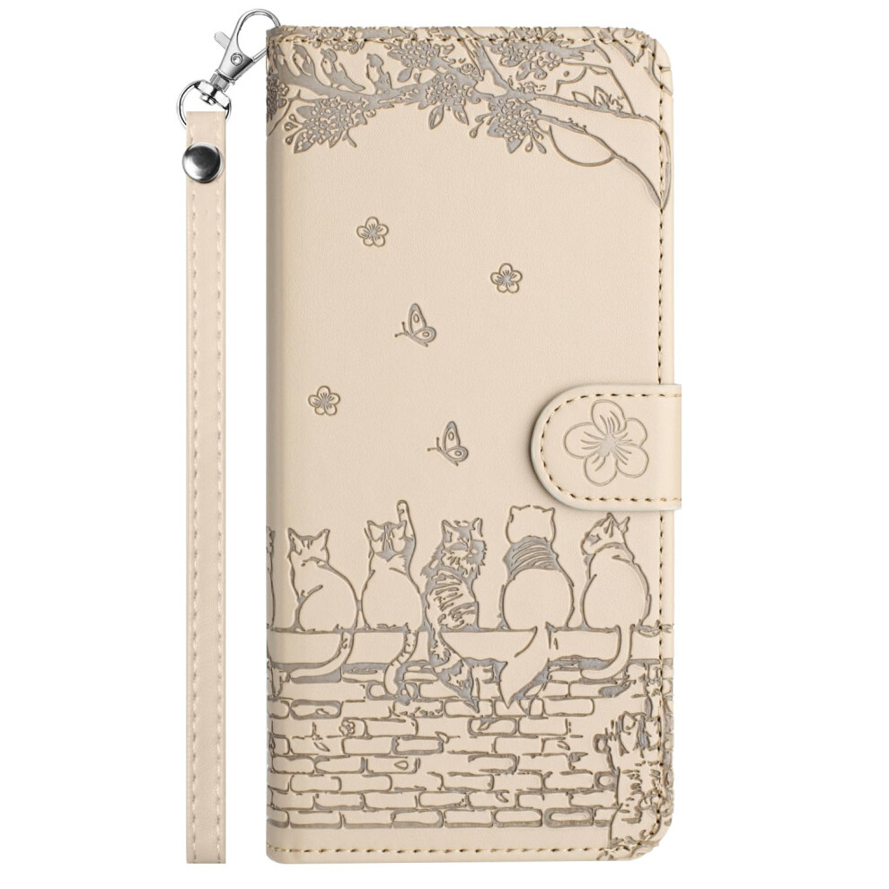 Leather Wallet Case With Card Holder Stand Flip Cover Magnetic Khaki For Samsung Galaxy S9 9339159812198