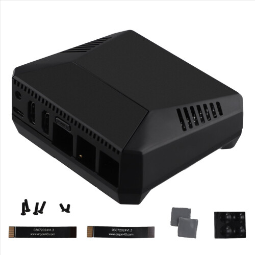 Argon ONE V3 M.2 Case for 5 Black Aluminum Alloy 1