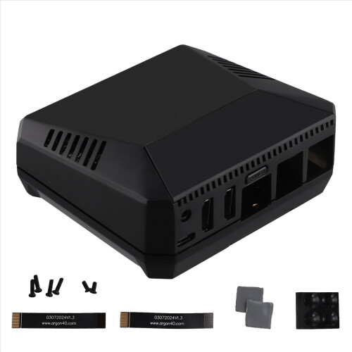 Argon ONE V3 M.2 Case for 5 Black Aluminum Alloy 2