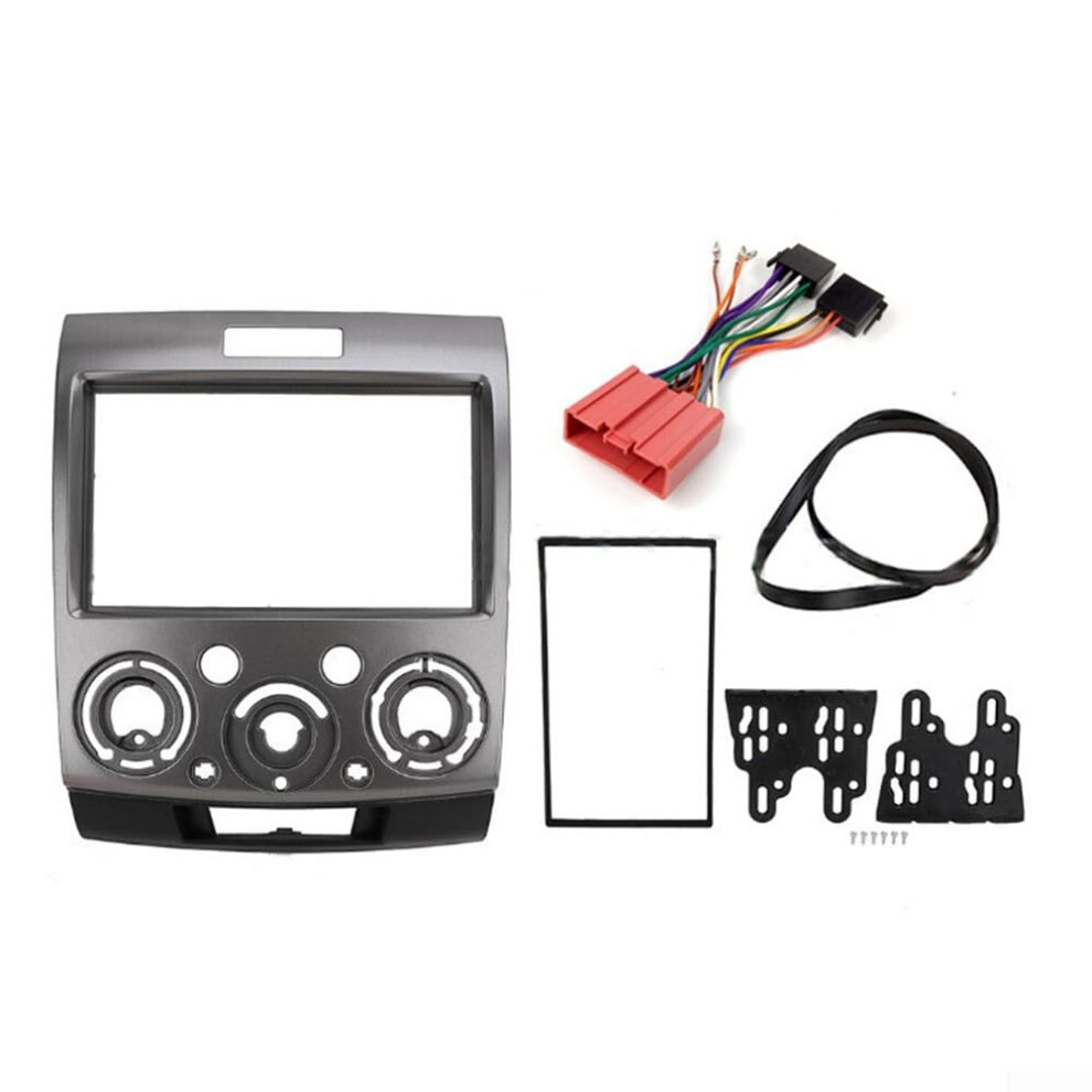 Car Stereo Navigation Frame With Wire Harness In Abs Black 9323874597782