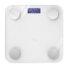 Bilancia fitness con Bluetooth Bilancia intelligente per la composizione corporea Bilancia digitale precisa Piattaforma in vetro temperato resistente