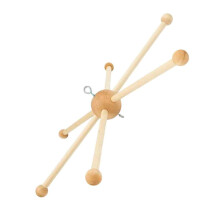 Wooden Mobile Frame Kit, Ceiling Mobiles Spherical Six Legs Crib Hanger for DIY Craft Enthusiast, Bed Bell Wind Chimes and Toy Decoration Made from Pr