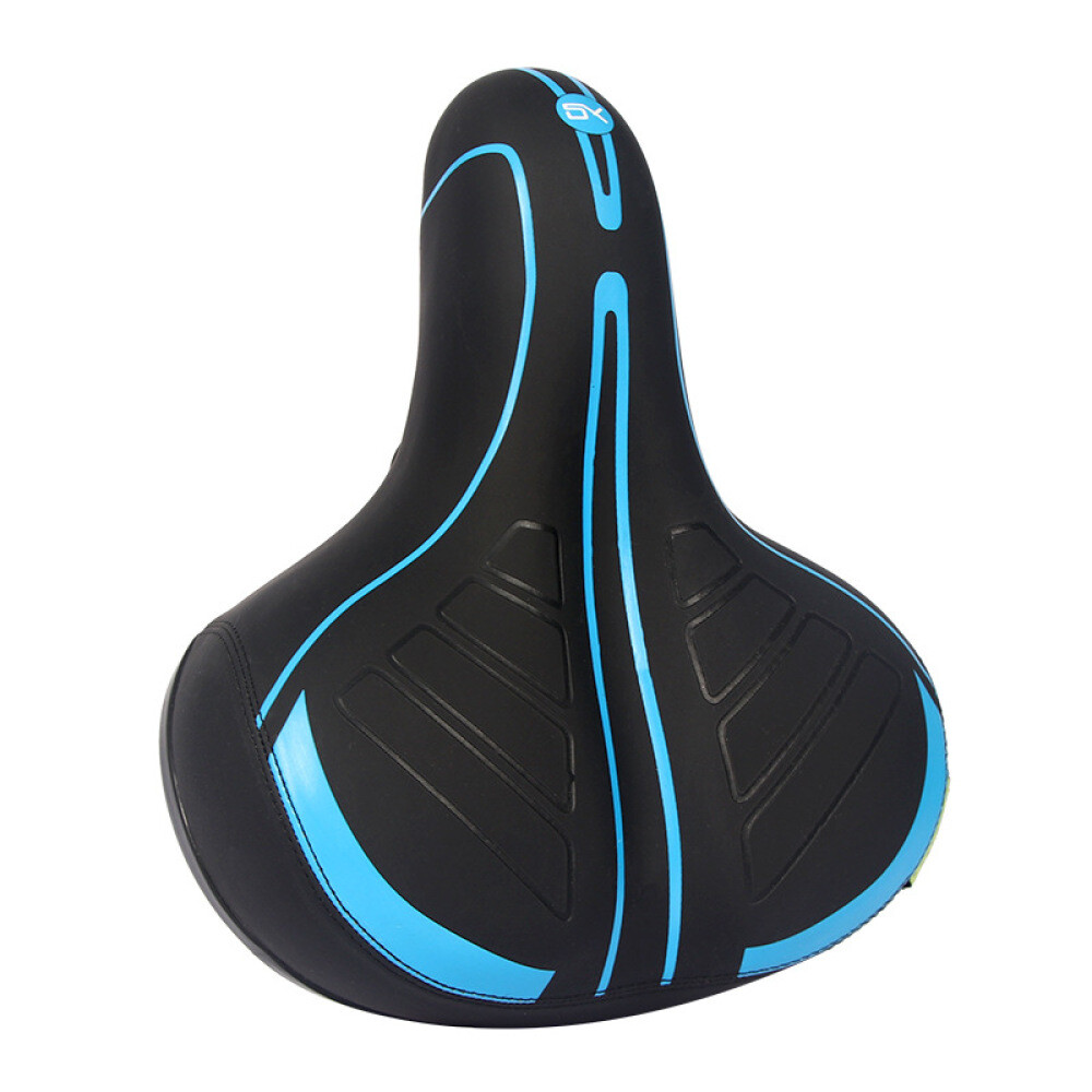 Selle de VTT, durable et confortable, coloris noir et bleu, absorption — free download