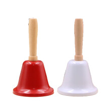 Vintage Hand Bell with Clear Sound, Loud Hand Bell for Ceremonial Uses, Zinc Alloy & Wooden Handle