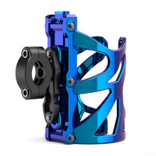 Motorcycle Cup Holder CNC Aluminum & ABS Clamp Mount for Handlebar, Fits Most Bikes and Water Bottles