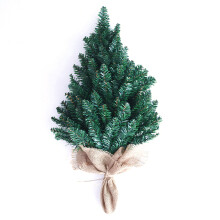 Pre Lit Artificial Tree Mini Christmas Tree With Burlap Base Decorative Holiday Centerpiece Durable Indoor Outdoor Tabletop Decoration Festive Ambianc