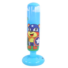 Saco de pancada inflável de PVC para artes marciais, brinquedo interativo de fitness com ação de rebote rápido, saco de boxe dobrável para uso