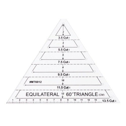 Triangle Quilting Ruler for Sewing Crafts, Handmade Equilateral Patchwork Tool for Women