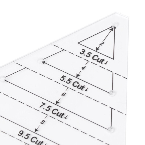 Triangle Quilting Ruler for Sewing Crafts, Handmade Equilateral Patchwork Tool for Women 2