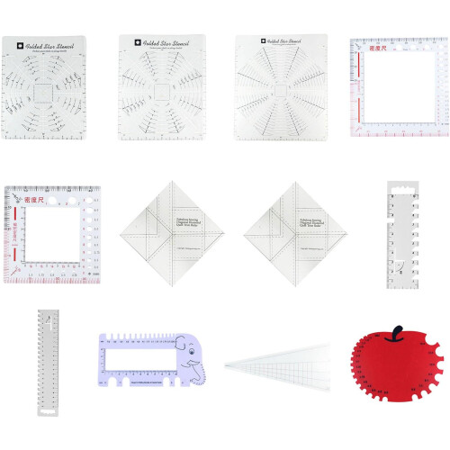 Quilting Ruler Acrylic Fabric Cutting Tool for Patchwork Sewing and Craft Projects 2