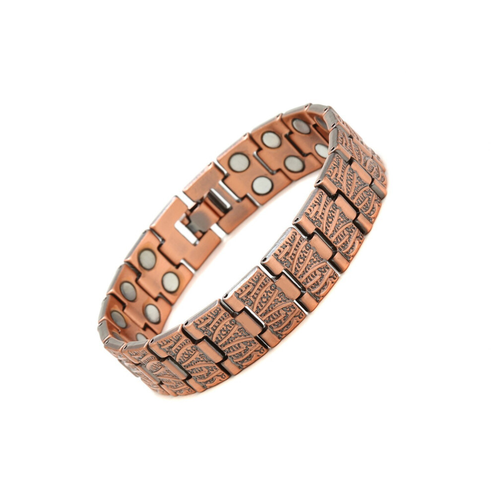 Pure Copper Magnetic Bracelet For Men Women, 3500 Gauss Magnets, Adjustable, Hypoallergenic