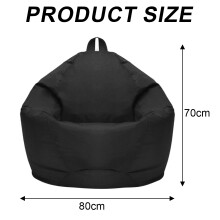 Bean Bag Chair, Perfectly Filled Beans, Soft Faux Rabbit Fur Cover For Luxurious Feel