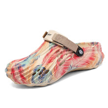 Men's Garden Clog Mules with Non‑Slip Sole – Casual EVA Sandals for Outdoor, Beach & Yard – Beige Size 12 UK