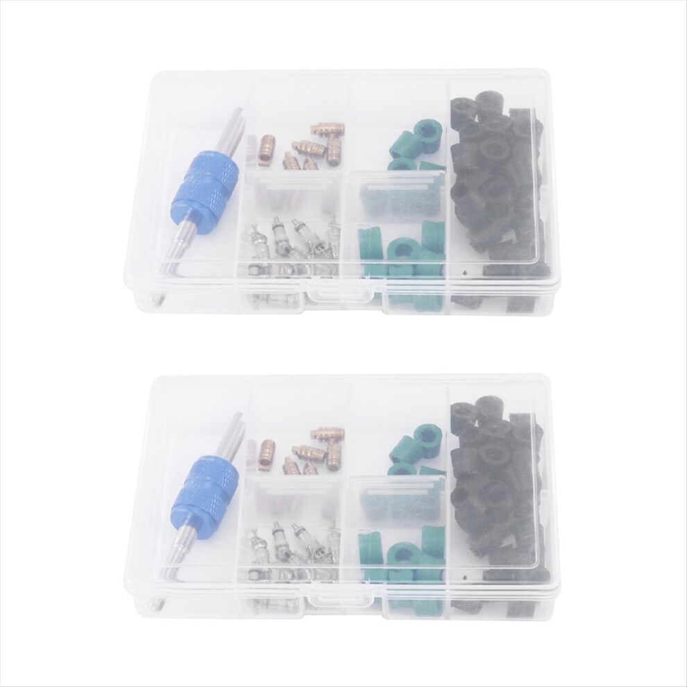2Set A/C Air Conditioning Valve Core R12 R134a Refrigeration / Ac Mast White 4851500913101