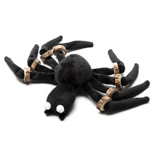 Realistische spinnenknuffel voor Halloween, decoratieve tarantula met grote ogen, mini-tarantula knuffel, ideaal voor dierenfeestjes en om mee te