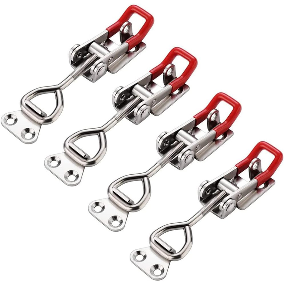 Incredible Holding Power, Wide Range Of Applications: Adjustable Toggle Latch Clamp, Galvanized Iron Ensures Durability, Comfortable Grip With Rubber 9454554109190