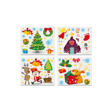 Autocollants de Noël pour fenêtres, avec motif double face, lot économique de plusieurs autocollants en PVC amovibles et réutilisables pour