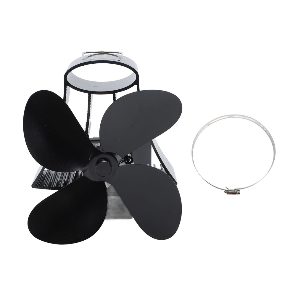 Heat Powered Stove Fan Silent Operation Non Electric Fireplace Fan, Efficient Heat Circulation Durable Design For Wood Burning Stove Accessories 9454554108049