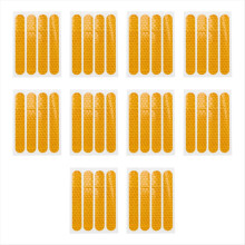 40 stuks gele wieldoppen voor en achter met reflecterende sticker