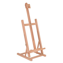 Wooden H Frame Tabletop Easel Adjustable Desk Artist Stand for Painting Drawing Display