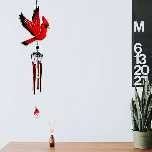 Εξωτερικές Διακοσμήσεις, το Cardinal Bird Wind Chime φέρνει μια ρομαντική ατμόσφαιρα στον 2