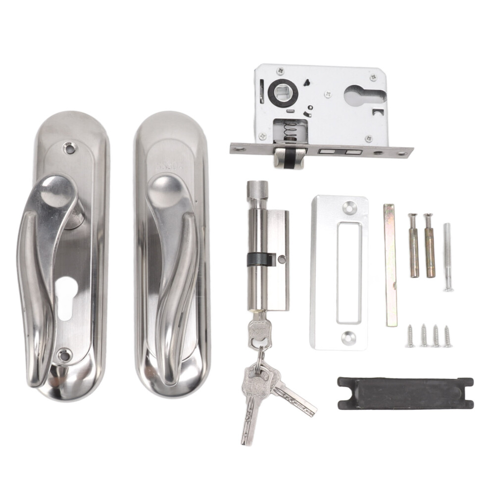 Stainless Steel Door Lock Set, Door Entry Handle Kit For Quick Release And Smooth Operation In Various Home Doors 9454554108469